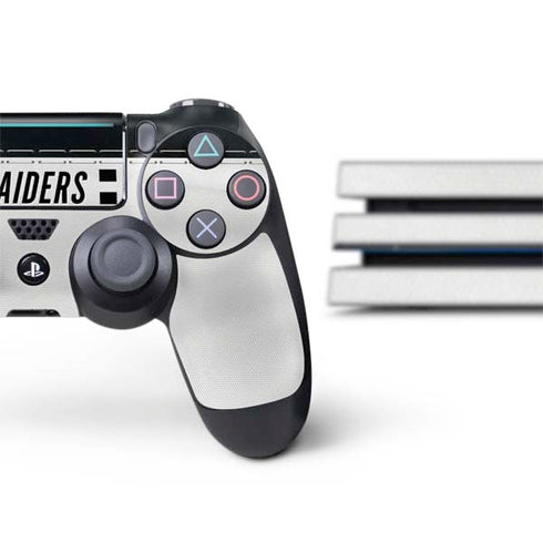 NFL Las Vegas Raiders White Striped PS4 Pro Bundle Skin