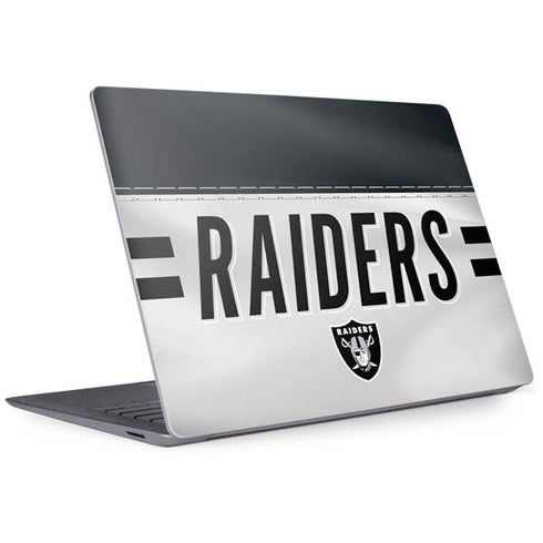 NFL Las Vegas Raiders White Striped Surface Laptop 3 13.5in Skin