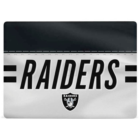 NFL Las Vegas Raiders White Striped Surface Laptop 3 13.5in Skin