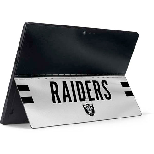 NFL Las Vegas Raiders White Striped Surface Pro 6 Skin
