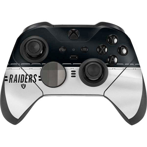 NFL Las Vegas Raiders White Striped Xbox Elite Wireless Controller Series 2 Skin