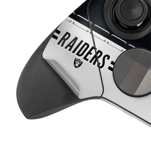 NFL Las Vegas Raiders White Striped Xbox Elite Wireless Controller Series 2 Skin