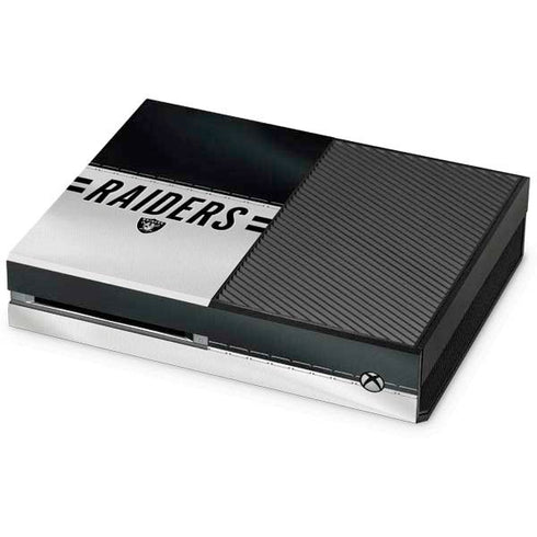 NFL Las Vegas Raiders White Striped Xbox One Console Skin