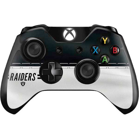 NFL Las Vegas Raiders White Striped Xbox One Controller Skin