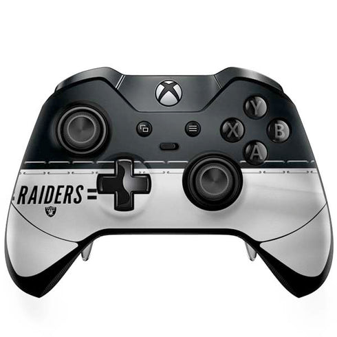 NFL Las Vegas Raiders White Striped Xbox One Elite Controller Skin