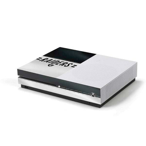 NFL Las Vegas Raiders White Striped Xbox One S Console Skin