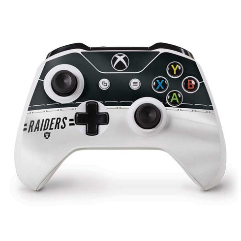 NFL Las Vegas Raiders White Striped Xbox One S Controller Skin