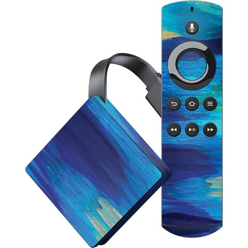 Ocean Blue Brush Stroke by Etta Vee Amazon Fire TV Skin