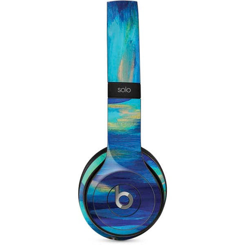 Ocean Blue Brush Stroke by Etta Vee Beats Solo 2 Wired Skin