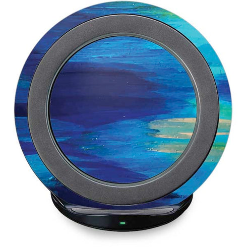 Ocean Blue Brush Stroke by Etta Vee Fast Charge Wireless Charging Stand Skin
