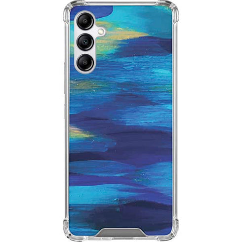 Ocean Blue Brush Stroke by Etta Vee Gabb Phone 4 Clear Case