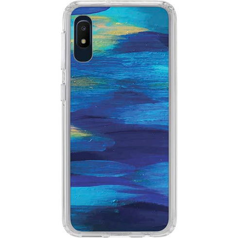 Ocean Blue Brush Stroke by Etta Vee Galaxy Cases