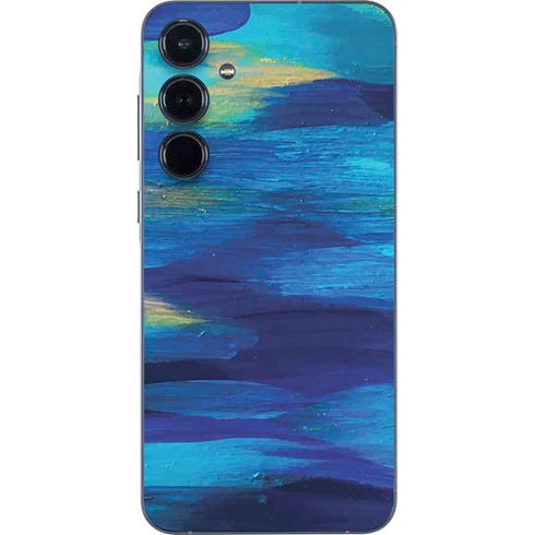 Ocean Blue Brush Stroke by Etta Vee Galaxy A35 5G Skin