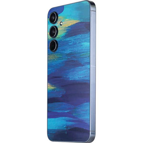 Ocean Blue Brush Stroke by Etta Vee Galaxy A35 5G Skin