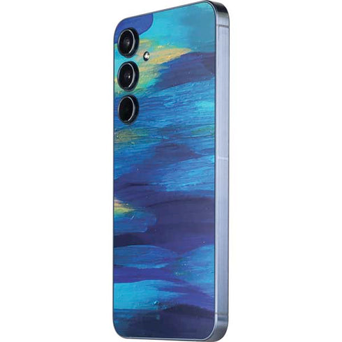 Ocean Blue Brush Stroke by Etta Vee Galaxy A55 5G Skin