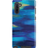 Ocean Blue Brush Stroke by Etta Vee Galaxy Cases