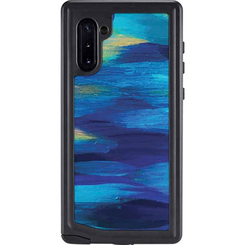 Ocean Blue Brush Stroke by Etta Vee Galaxy Cases