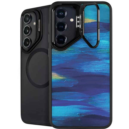 Ocean Blue Brush Stroke by Etta Vee Galaxy S25 Kickstand Case