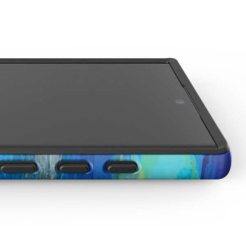 Ocean Blue Brush Stroke by Etta Vee Galaxy S25 Ultra Impact Case