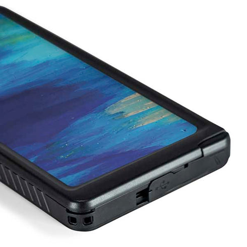 Ocean Blue Brush Stroke by Etta Vee Galaxy S24 Ultra Waterproof Case