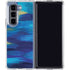 Ocean Blue Brush Stroke by Etta Vee Galaxy Z Fold5 5G Clear Case