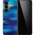 Ocean Blue Brush Stroke by Etta Vee Galaxy Z Fold5 5G Skin