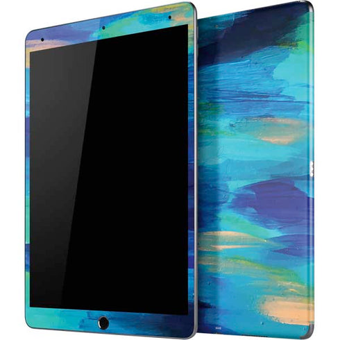 Ocean Blue Brush Stroke by Etta Vee iPad Skins