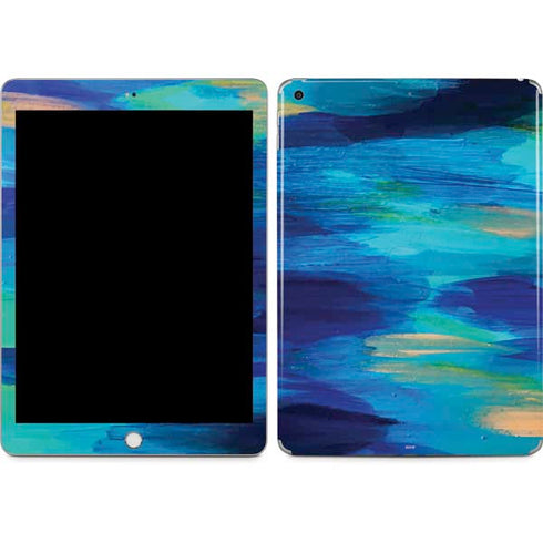 Ocean Blue Brush Stroke by Etta Vee Apple iPad Skin