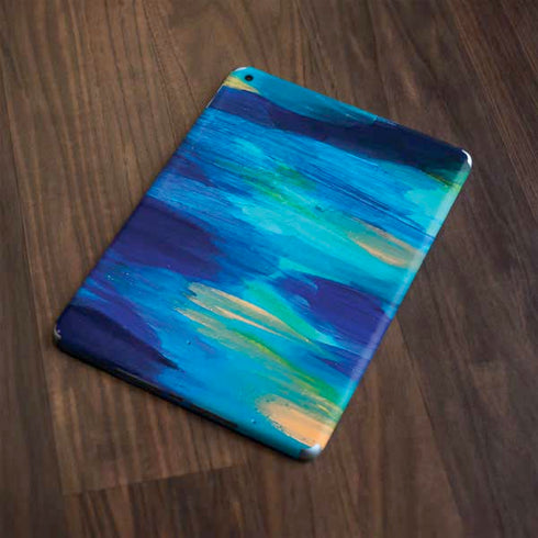 Ocean Blue Brush Stroke by Etta Vee Apple iPad Skin