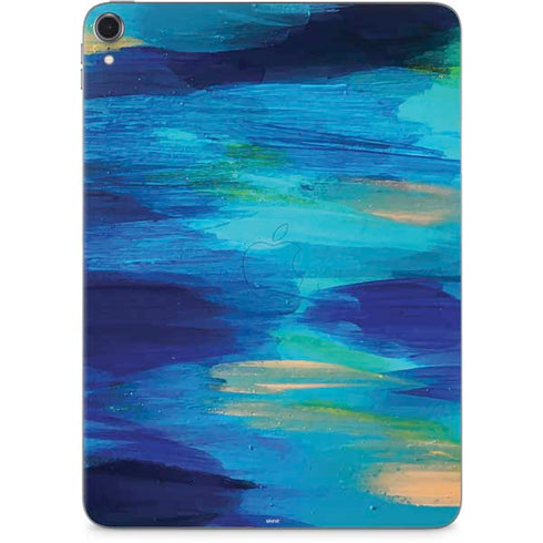 Ocean Blue Brush Stroke by Etta Vee Apple iPad Pro Skin