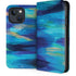 Ocean Blue Brush Stroke by Etta Vee iPhone 15 Folio Case