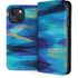 Ocean Blue Brush Stroke by Etta Vee iPhone 15 Plus Folio Case