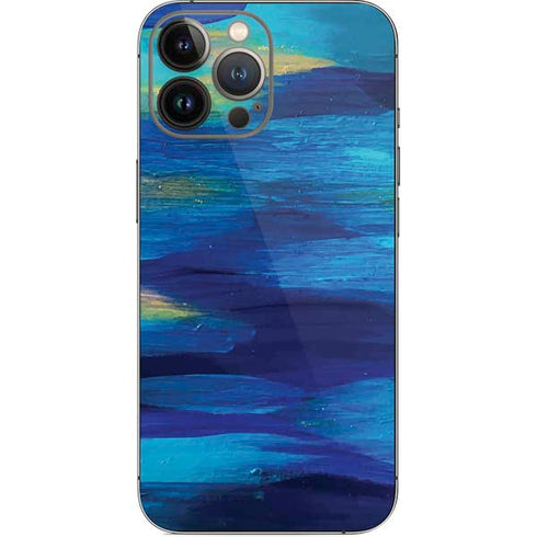 Ocean Blue Brush Stroke by Etta Vee iPhone 15 Pro Max Skin