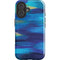 Ocean Blue Brush Stroke by Etta Vee iPhone 16 Impact Case