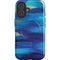 Ocean Blue Brush Stroke by Etta Vee iPhone 16 Magsafe Impact Case