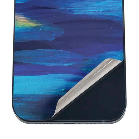 Ocean Blue Brush Stroke by Etta Vee iPhone 16 Skin
