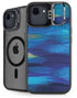 Ocean Blue Brush Stroke by Etta Vee iPhone 16e Kickstand Case