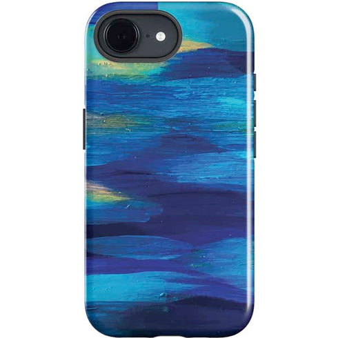 Ocean Blue Brush Stroke by Etta Vee iPhone 16e Impact Case