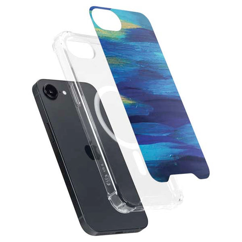 Ocean Blue Brush Stroke by Etta Vee iPhone 16e MagSafe Case