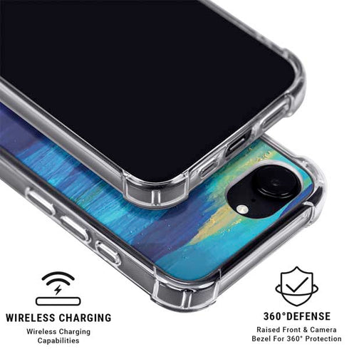 Ocean Blue Brush Stroke by Etta Vee iPhone 16e MagSafe Case