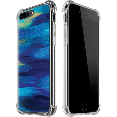 Ocean Blue Brush Stroke by Etta Vee iPhone Cases