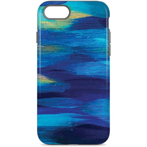 Ocean Blue Brush Stroke by Etta Vee iPhone Cases