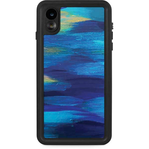 Ocean Blue Brush Stroke by Etta Vee iPhone Cases