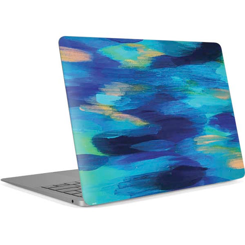 Ocean Blue Brush Stroke by Etta Vee Apple MacBook Air Skin
