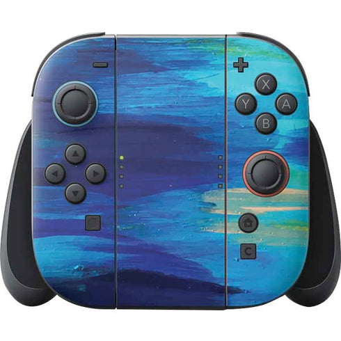 Ocean Blue Brush Stroke by Etta Vee Nintendo Skins