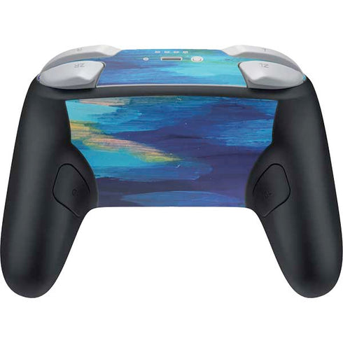 Ocean Blue Brush Stroke by Etta Vee Nintendo Switch 2 (2025) Pro Controller Skin