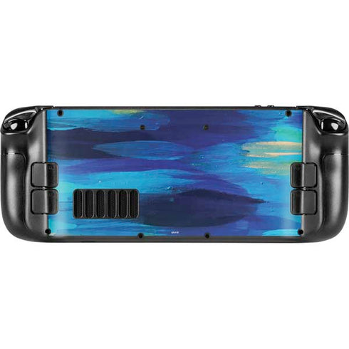 Ocean Blue Brush Stroke by Etta Vee Steam Deck Handheld Gaming Computer OLED Skin