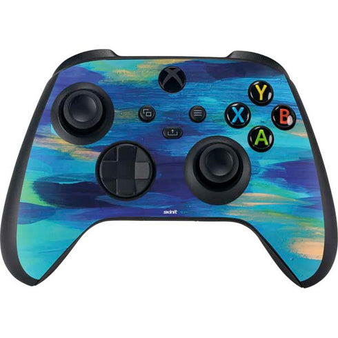 Ocean Blue Brush Stroke by Etta Vee XBox Series X Digital Edition Bundle Skin