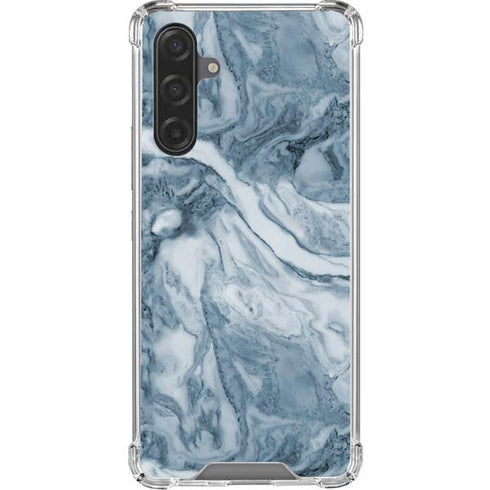 Ocean Blue Marble Galaxy A17 Clear Case