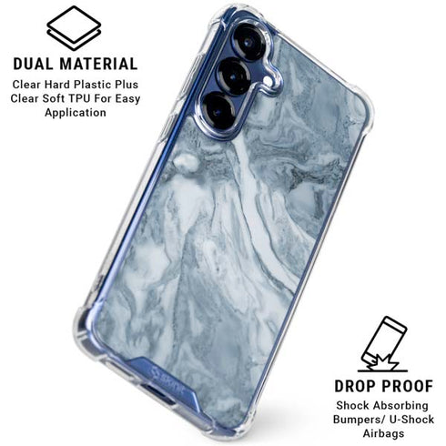 Ocean Blue Marble Galaxy S25 Plus Clear Case